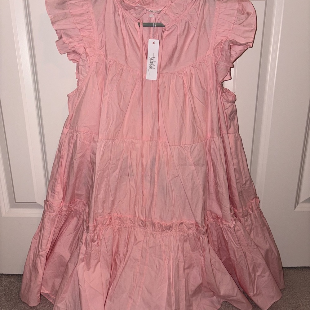 TALULAH Blush Pink Gathered Dress